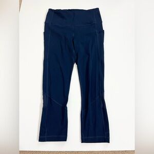 Lululemon Pace Rival High Rise Crop 22” Navy Size 6